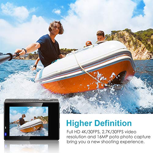 Neewer G1 Ultra HD 4K Cámara de Acción Kit Incluye 12MP,Cámara Sumergible 30m,Cámara Subacuática 170 Grados Sensor de Alta Tecnología WiFi Cámara de Acción con 50-en-1 Accesorios Cámara de Acción Kit