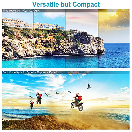 Neewer G1 Ultra HD 4K Cámara de Acción Kit Incluye 12MP,Cámara Sumergible 30m,Cámara Subacuática 170 Grados Sensor de Alta Tecnología WiFi Cámara de Acción con 50-en-1 Accesorios Cámara de Acción Kit