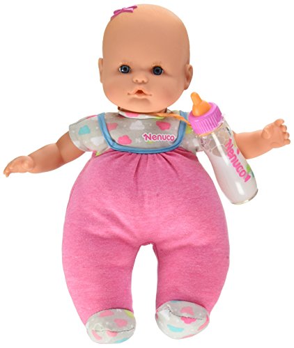 Nenuco con Biberón Mágico Rosa- Cuerpo muy blando, para niños a partir de 10 meses  (Famosa 700014121)