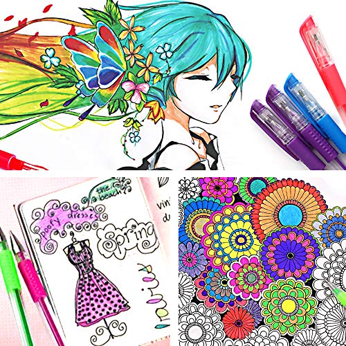 Neon Shades - Bolígrafos de gel perfumados – Pack de 10 – sin desmoronamiento – Crea maravillosas imágenes y escritura con estos bolígrafos – Añade color y fragancia a la escritura y la obra de arte