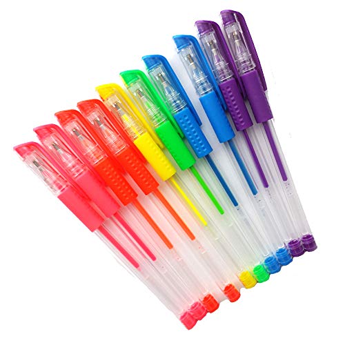 Neon Shades - Bolígrafos de gel perfumados – Pack de 10 – sin desmoronamiento – Crea maravillosas imágenes y escritura con estos bolígrafos – Añade color y fragancia a la escritura y la obra de arte