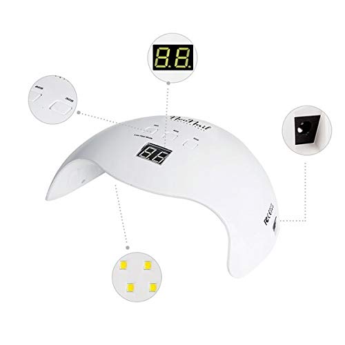 NeoNail Starter Set con 5x UV LED Nagellack 3 ml LED lámpara 18W/36W Lacke Base y Top NeoNail accesorios Geschenkbox Nagelstudio Set Nail Set