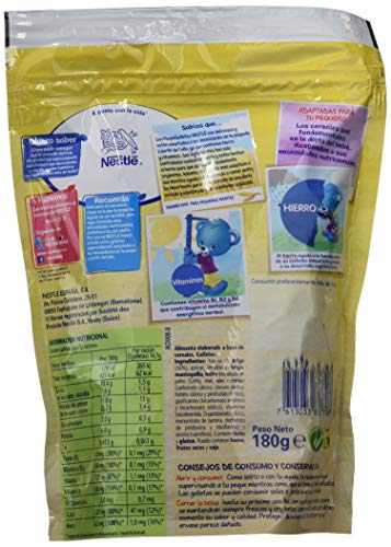 Nestlé Junior - Galletas 5 Vitaminas con Hierro y Calcio - 6 Paquetes de 180 g