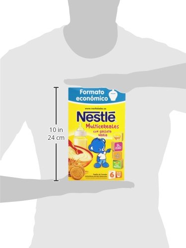 Nestlé - Multicereales con galleta María - Papilla de cereales instantánea de fácil disolución 500 gr - Pack de 3 (Total 1500 grams)