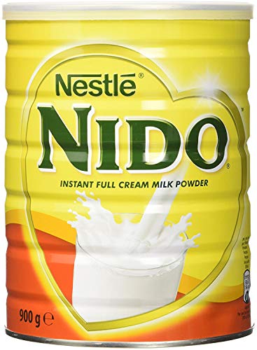 Nestlé Nido Leche en Polvo Entera - Crema Instantánea para Bebidas de Café y Té con Vitaminas y Minerales Añadidos y Sin Conservantes ni Colorantes - Lata de 900 g