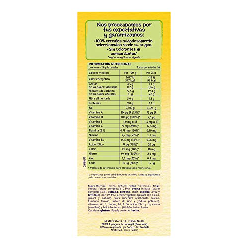 Nestlé Papillas - 8 cereales con Miel, a partir de 6 meses, 900 gr