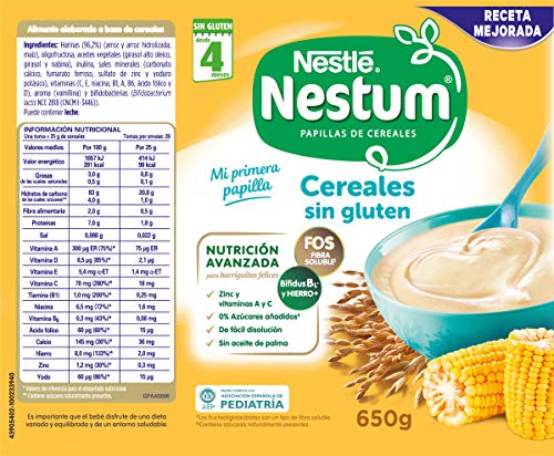 Nestlé Papillas NESTUM Cereales para bebé - Papillas sin gluten - 3 de 650g