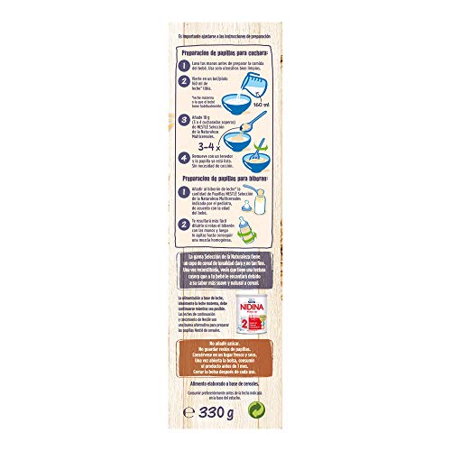 Nestlé Selección De La Naturaleza Papilla Multicerales, A Partir De Los 6 Meses -  Pack de 6 estuches 330 g