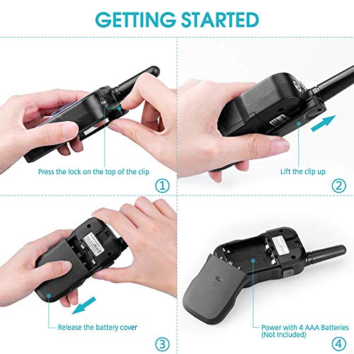 Nestling Walkie Talkie para niños, Camuflaje al Aire Libre, 8 Canales, Radio de 2 vías, Juguetes, Linterna LCD retroiluminada, Rango de 3 Millas para Actividades Infantiles (3pcs Camuflaje)