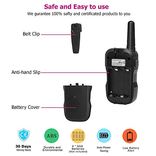 Nestling Walkie Talkie para niños, Camuflaje al Aire Libre, 8 Canales, Radio de 2 vías, Juguetes, Linterna LCD retroiluminada, Rango de 3 Millas para Actividades Infantiles (3pcs Camuflaje)