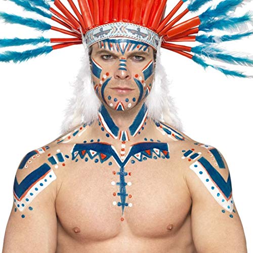 NET TOYS Látex líquido Azul Líquido Latex Carnaval 56 ML Color pitufo Maquillaje Noche de Brujas Accesorio cosmético Halloween Complemento Disfraz Indio