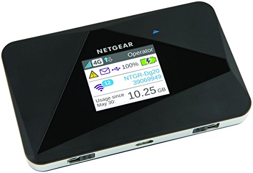 Netgear AC785 Router 4 G con SIM, WiFi Portatil Velocidad N150 y hasta 5 Dispositivos, 10 h de Batería, Negro, 300 Mbps