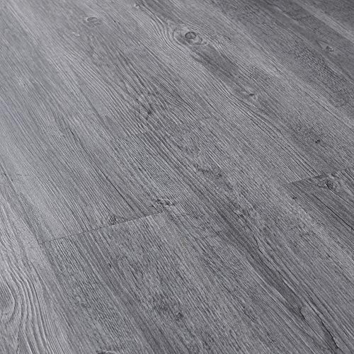 [neu.haus] Suelo de vinilo autoadhesivo set ahorro (4m²) roble gris (28 láminas de PVC = 3,92 m²) suelo de diseño estructurado