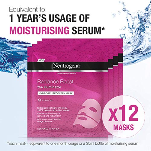 Neutrogena Radiance Boost Mascara De Recuperacion Con Hidrogel - 12 Unidades X 30 ml.