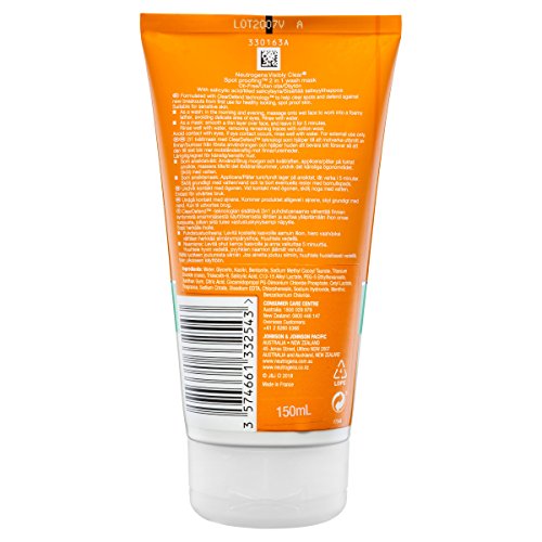 Neutrogena Visibly Clear Spot Proofing Máscara limpiadora 2 en 1, 150 ml
