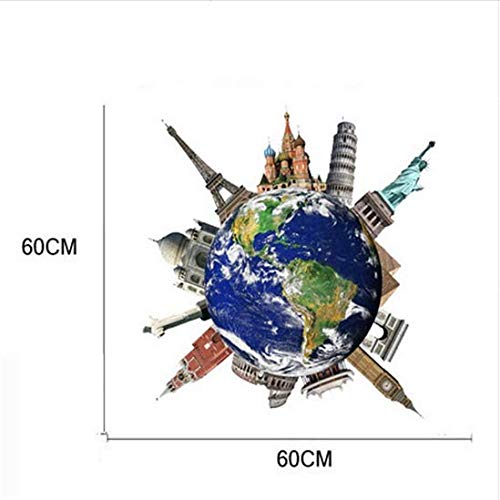 Newberli Décor À La Maison Voyage Autour Du Monde Expressions Murales Vinyle Autocollant Cadeau De La Maison Enfants Chambre Sticker Mural Déco Miroir