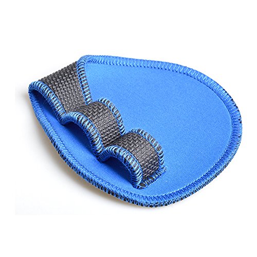 Newin Star Guantes de entrenamiento con cruz de la marca por Profitness antideslizantes de silicona para levantamiento de pesas para evitar callos con soporte de muñeca para hombres y mujeres (azul)