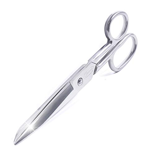 Newness Tijera de Costura Tijeras Multiusos en acero inoxidable, Tijeras de Modista Cortar Tela, Ropas, Alteraciones, Costura y Sastrería, 18.4cm