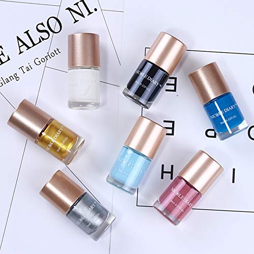 NICOLE DIARY 4Pcs Nail Art Stamping polishs Colori classici Creative Nail Polish Collection Nail Plate Vernice per nail art Printing Decoration (Set 1)