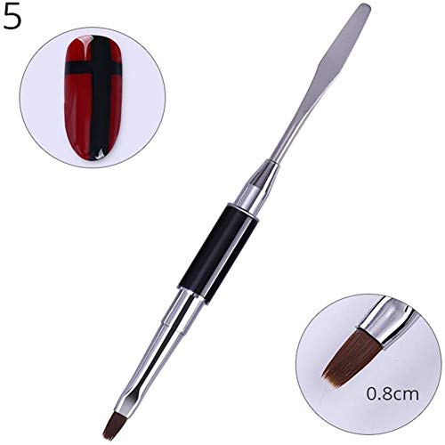 NICOLE DIARY Kit de gel Nail Poly Builder 1pc Builder Nail Gel Rose Pink Nail Builder Extension Pegamento+100Pcs Molde de gel de polietileno Construcción rápida