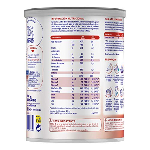 Nidina 3 Leche Infantil, Caja de 3 Latas - 2400 g