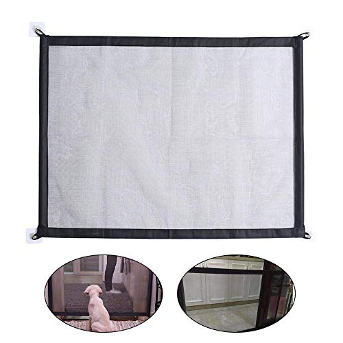Nifogo Magic Gate Portátil y Plegable Safe Guard Cerramiento de Seguridad para Mascotas Dog Cat Fences, Net de Aislamiento para Mascotas Paredes de Puertas de Coche Stairwells (72 x 180 cm)