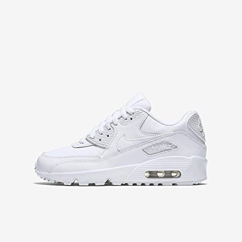 Nike Air MAX 90 Leather, Zapatillas para Niños, Blanco (White/White 100), 40 EU