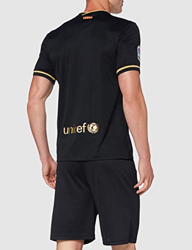 NIKE FCB M NK BRT Stad JSY SS AW T-Shirt, Hombre, Black/Metallic Gold Full Sponsor, L