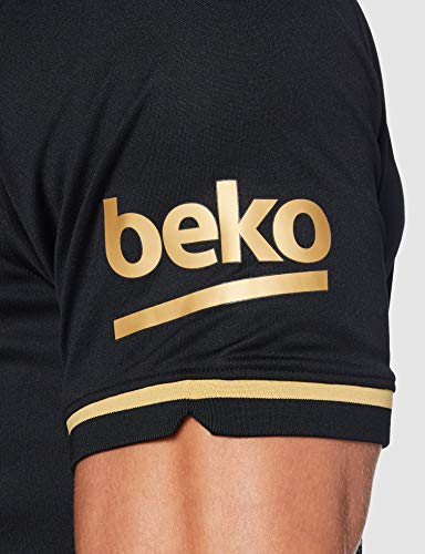 NIKE FCB M NK BRT Stad JSY SS AW T-Shirt, Hombre, Black/Metallic Gold Full Sponsor, L