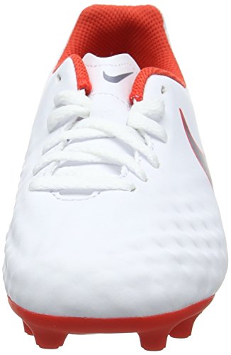 Nike Jr Obra 2 Club FG, Zapatillas de Fútbol Unisex Niños, Multicolor (White/Mtlc Cool Grey-Lt Crimson 107), 36.5 EU
