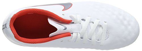 Nike Jr Obra 2 Club FG, Zapatillas de Fútbol Unisex Niños, Multicolor (White/Mtlc Cool Grey-Lt Crimson 107), 36.5 EU