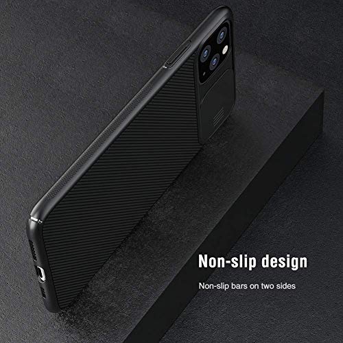 NILLKIN Funda para iPhone 11 Pro MAX 6.5", [Protección de la cámara] Estuche híbrido Parachoques Premium no voluminoso Delgado Funda rígida para PC para iPhone 11 Pro MAX 6.5" (2019) Negro