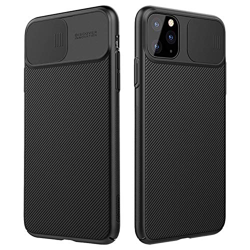 NILLKIN Funda para iPhone 11 Pro MAX 6.5", [Protección de la cámara] Estuche híbrido Parachoques Premium no voluminoso Delgado Funda rígida para PC para iPhone 11 Pro MAX 6.5" (2019) Negro