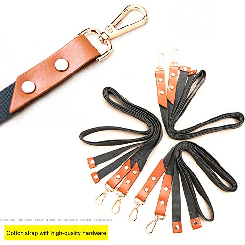 NINGXUE Profesional Cuero Corte de Peluquería Barbero Delantal para Salón de Peluquería - Uso Múltiple, Ajustable con Bolsillos Alta Resistencia