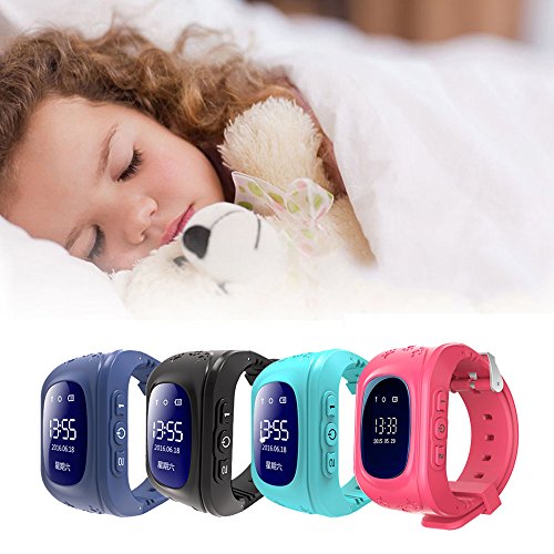 Niños Smartwatch Teléfono Localizador GPS, Reloj de Pulsera Inteligente con Chat de Voz SOS Cámara Despertador Reloj Digital Mejor Regalo Niño y niña de 3 a 12 años Compatibles con iOS Android,Azul