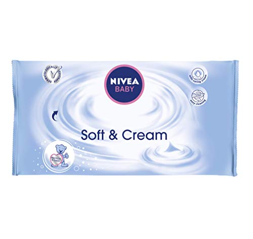 Nivea Baby Soft & Cream Wet Wipes Chusteczki z balsamem dla niemowląt 63szt