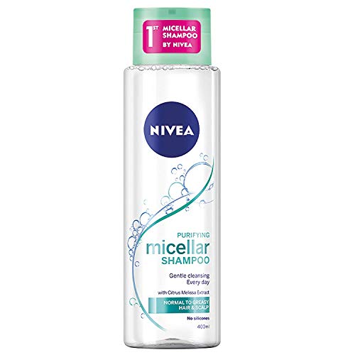 NIVEA champú Micelar purificante de uso diario para cabello normal-graso frasco 400 ml sin siliconas