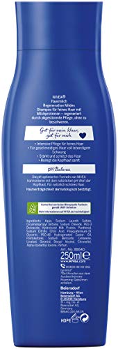 Nivea - Champú para el cabello suave (250 ml), champú nutritivo con proteínas de leche, champú intensivo para cabello fino