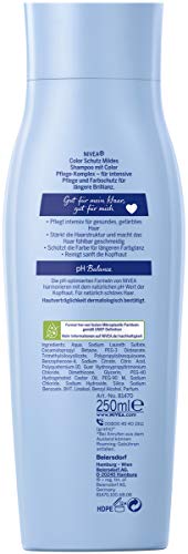Nivea - Champú suave Color Schutz (250 ml), cuidado suave con complejo de cuidado del color para un cabello sano teñido