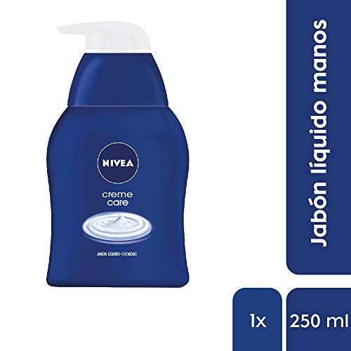 NIVEA Creme Care Jabón líquido, jabón de manos con la fragancia de NIVEA Creme, jabón cremoso para una piel suave e hidratada - 1 x 250 ml