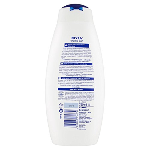 NIVEA - Creme soft - Gel de ducha cremoso con aceite de almendras y un fragancia delicada - 750 ml