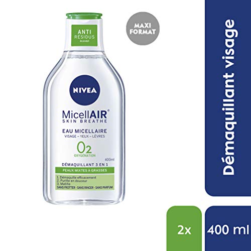 Nivea Demaquillant Micellaire – pieles combinadas con grasses 400 ml – juego de 2