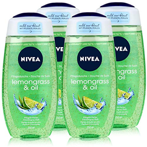 Nivea - Lemongrass & oil, aceite de ducha, pack de 4 (4 x 250 ml)