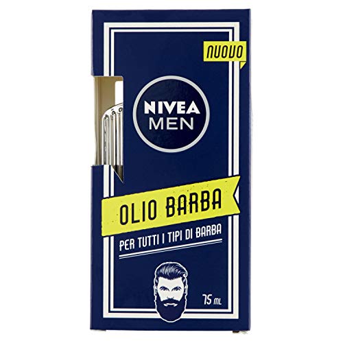 NIVEA MEN Aceite para Barba (1 x 75 ml), aceite nutritivo para una barba suave, brillante y sin picores, aceite de rápida absorción para el cuidado de la barba