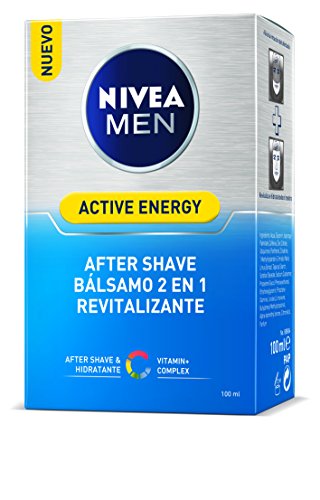 NIVEA MEN Active Energy Bálsamo 2en1 Revitalizante (1 x 100 ml), bálsamo after shave para el cuidado facial, bálsamo hidratante energizante