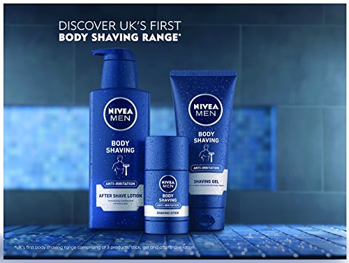 NIVEA Men Body Shaving Anti-Irritación After Shave Loción (240 ml), Crema hidratante posafeitado con mentol y provitamina B, loción para hombre para afeitar para la piel
