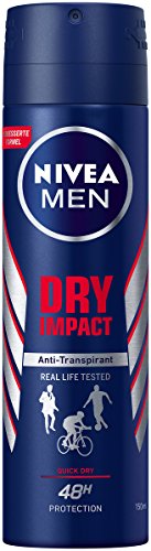 Nivea Men Dry Impact Desodorante Spray en 6er Pack (6 x 150 ML ), Antitranspirante para un Seco Tacto de la Piel, Desodorante con 48h Protección