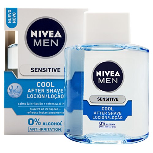 Nivea Men Sensitive Cool Loción After Shave sin Alcohol, Pieles Sensibles - 100 ml