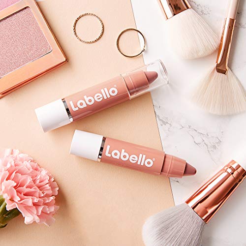 Nivea Pintalabios con labello auténtica Cuidado, Nude, 3 Pack (3 x 3 G)