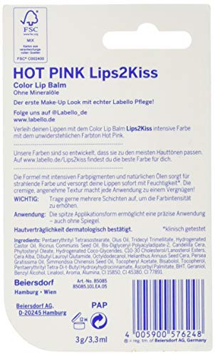 Nivea Pintalabios con labello auténtica Cuidado, Rosa, 3 Gr